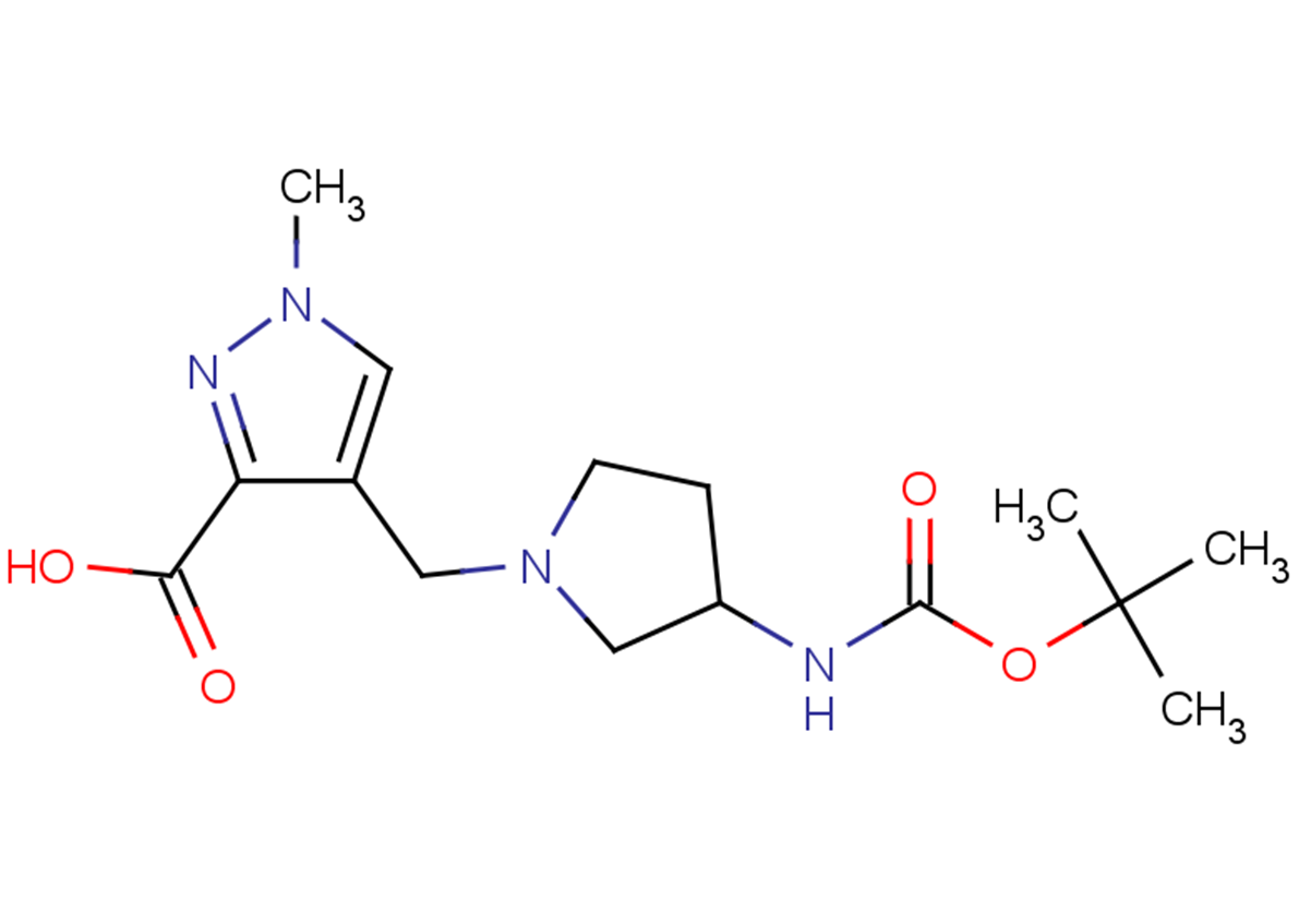 4-[(3-{[(tert-butoxy)carbonyl]amino}pyrrolidin-1-yl)methyl]-1-methyl-1H-pyrazole-3-carboxylic acid