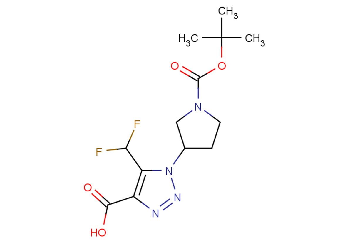 1-{1-[(tert-butoxy)carbonyl]pyrrolidin-3-yl}-5-(difluoromethyl)-1H-1,2,3-triazole-4-carboxylic acid
