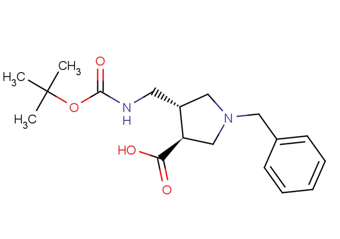 (3S,4R)-1-benzyl-4-({[(tert-butoxy)carbonyl]amino}methyl)pyrrolidine-3-carboxylic acid