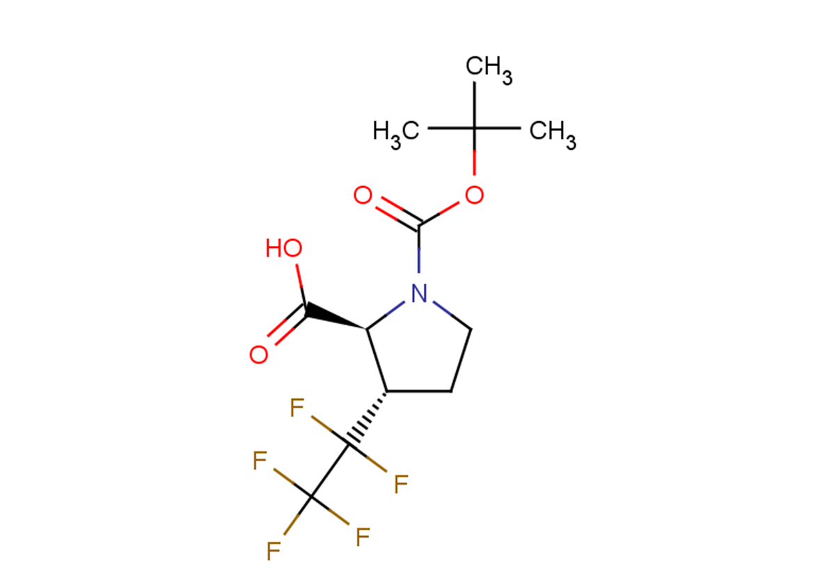 (2S,3S)-1-[(tert-butoxy)carbonyl]-3-(1,1,2,2,2-pentafluoroethyl)pyrrolidine-2-carboxylic acid