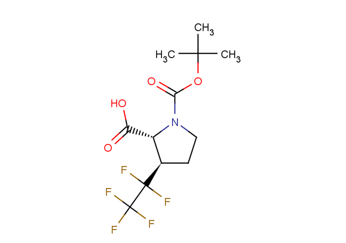 (2R,3R)-1-[(tert-butoxy)carbonyl]-3-(1,1,2,2,2-pentafluoroethyl)pyrrolidine-2-carboxylic acid