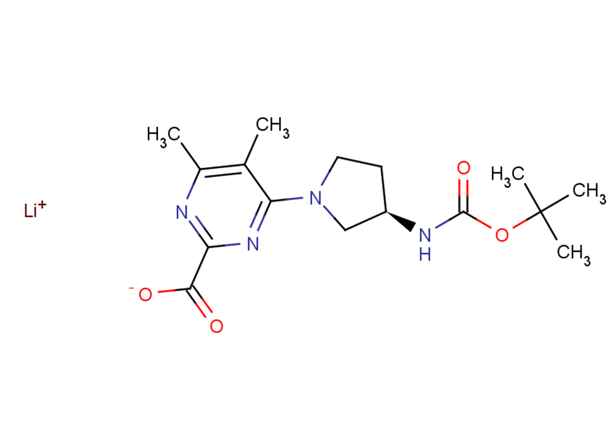lithium(1+) ion 4-[(3R)-3-{[(tert-butoxy)carbonyl]amino}pyrrolidin-1-yl]-5,6-dimethylpyrimidine-2-carboxylate