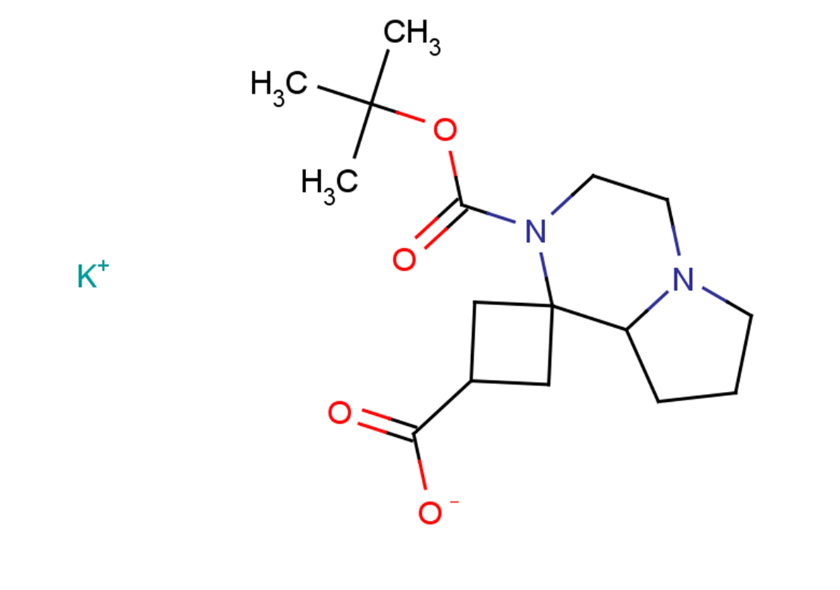potassium 2'-[(tert-butoxy)carbonyl]-hexahydro-2'H-spiro[cyclobutane-1,1'-pyrrolo[1,2-a]piperazine]-3-carboxylate