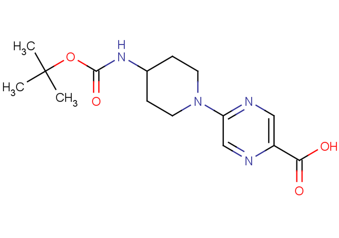 5-(4-{[(tert-butoxy)carbonyl]amino}piperidin-1-yl)pyrazine-2-carboxylic acid