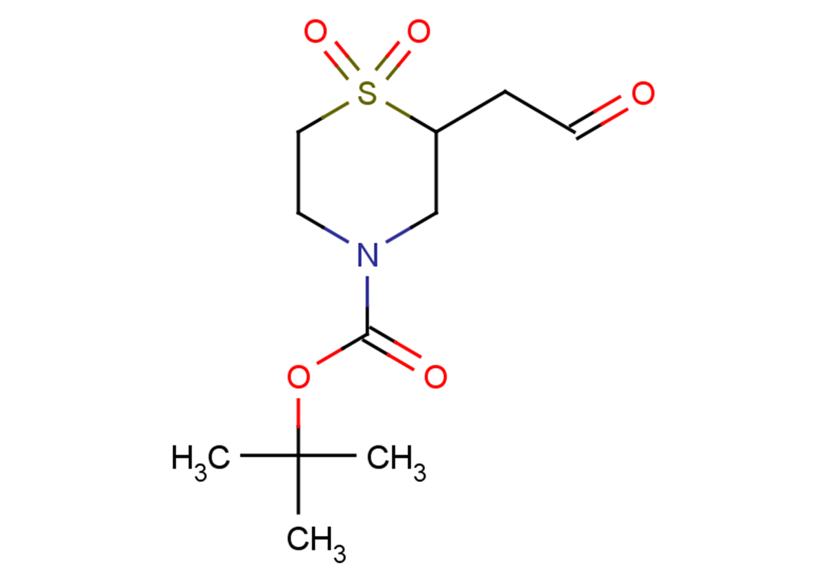 tert-butyl 1,1-dioxo-2-(2-oxoethyl)-1$l^{6},4-thiomorpholine-4-carboxylate