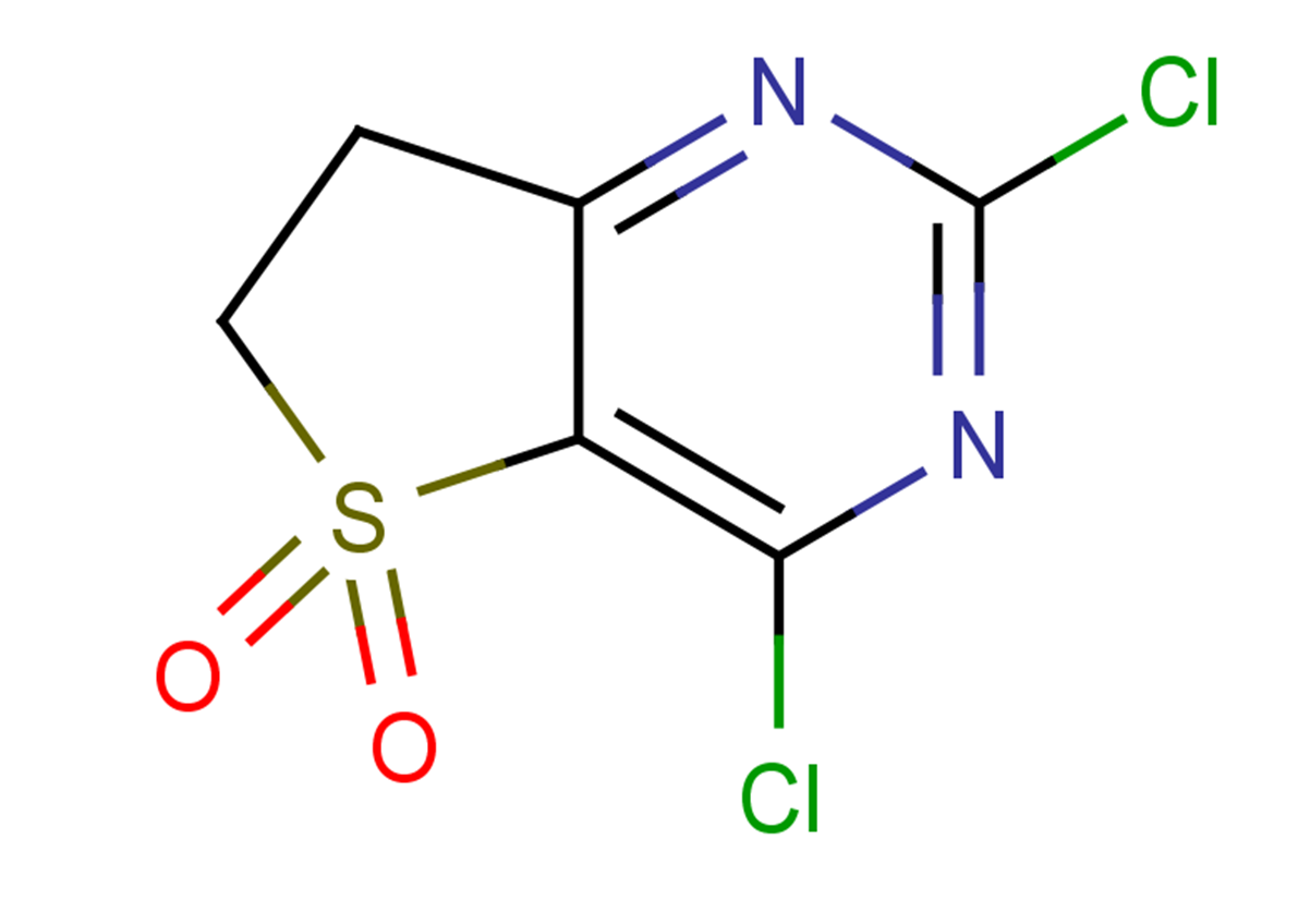 2,4-dichloro-6H,7H-5$l^{6},1,3-thieno[3,2-d]pyrimidine-5,5-dione