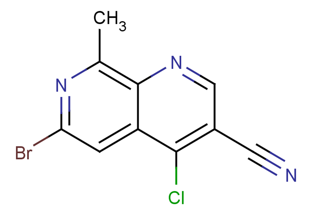 6-bromo-4-chloro-8-methyl-1,7-naphthyridine-3-carbonitrile