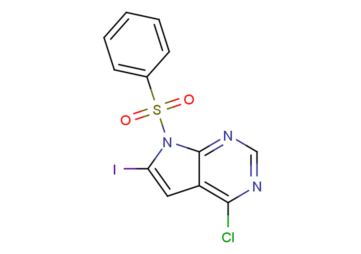 7-(benzenesulfonyl)-4-chloro-6-iodo-7H-pyrrolo[2,3-d]pyrimidine