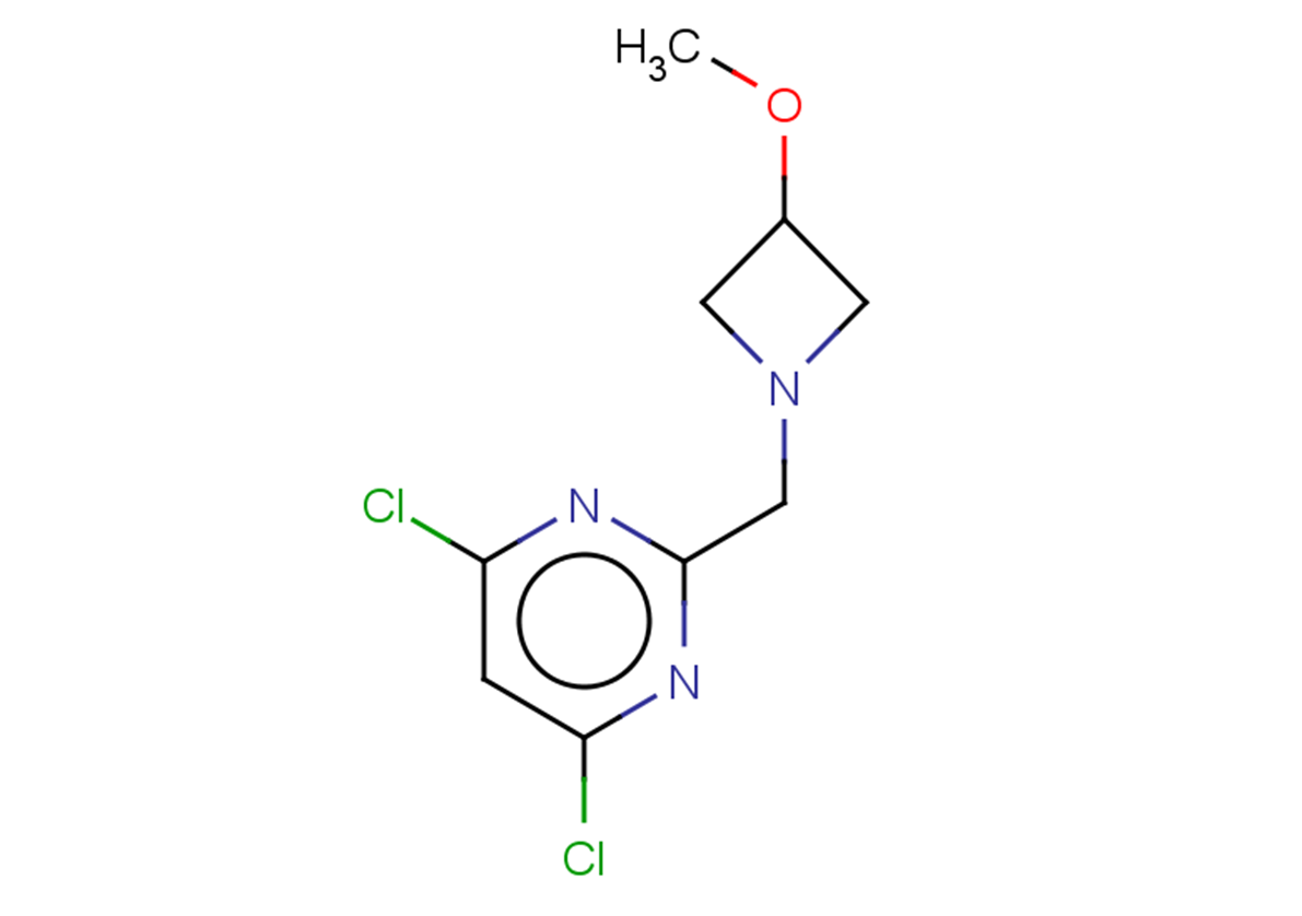 4,6-dichloro-2-[(3-methoxyazetidin-1-yl)methyl]pyrimidine