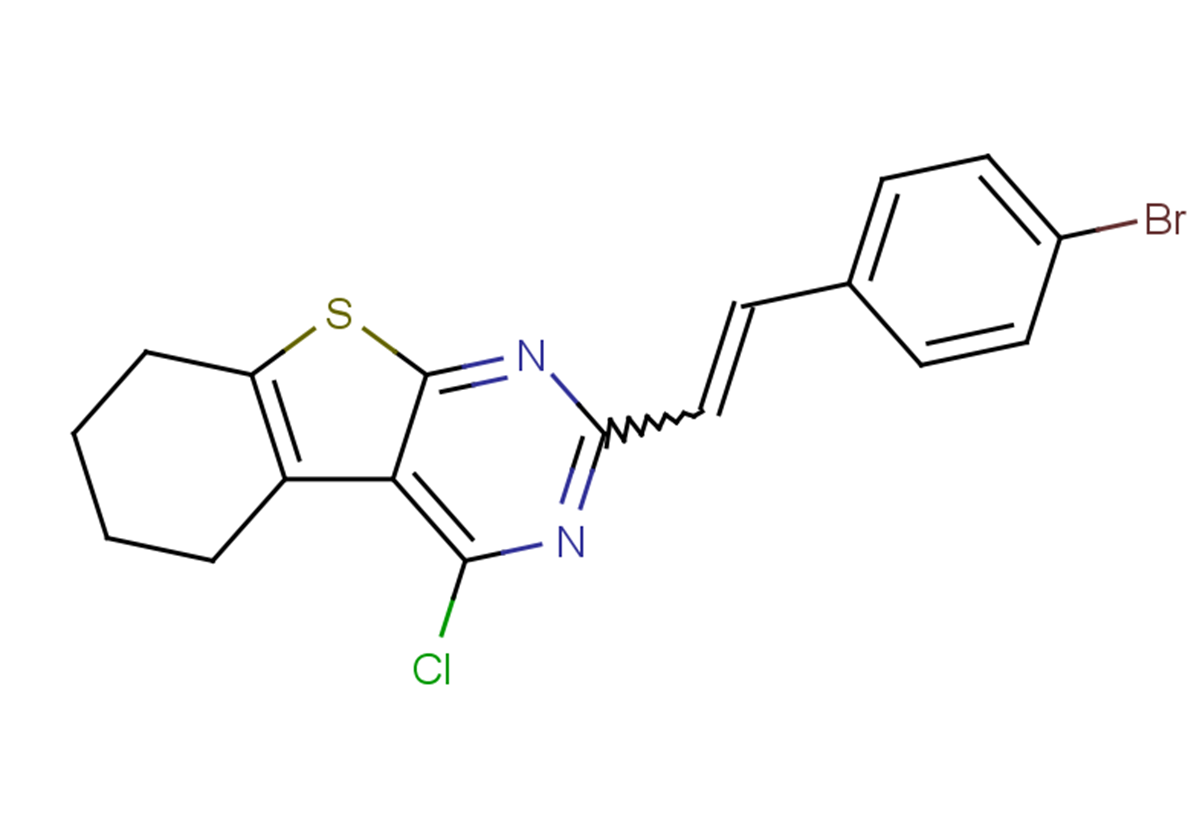 5-[2-(4-bromophenyl)ethenyl]-3-chloro-8-thia-4,6-diazatricyclo[7.4.0.0^{2,7}]trideca-1(9),2(7),3,5-tetraene
