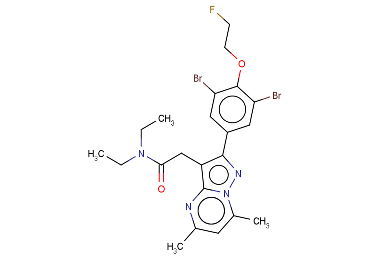 2-{2-[3,5-dibromo-4-(2-fluoroethoxy)phenyl]-5,7-dimethylpyrazolo[1,5-a]pyrimidin-3-yl}-N,N-diethylacetamide