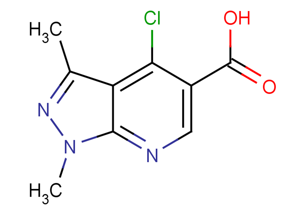 4-chloro-1,3-dimethyl-1H-pyrazolo[3,4-b]pyridine-5-carboxylic acid