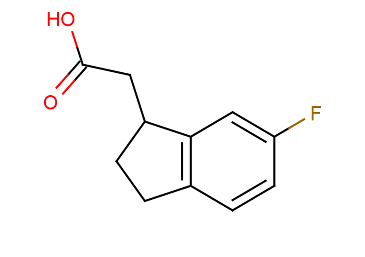 2-(6-fluoro-2,3-dihydro-1H-inden-1-yl)acetic acid