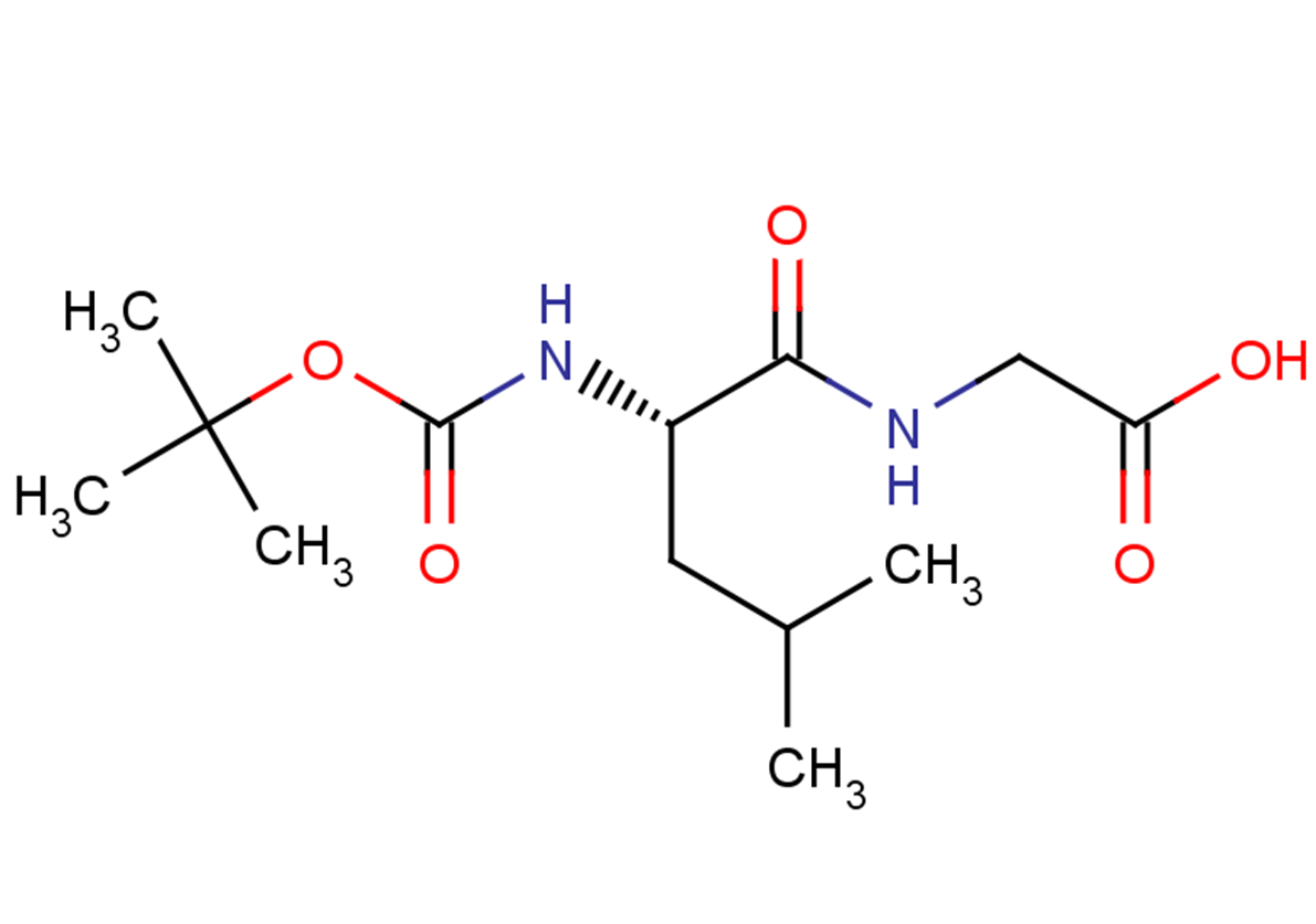 2-[(2S)-2-{[(tert-butoxy)carbonyl]amino}-4-methylpentanamido]acetic acid