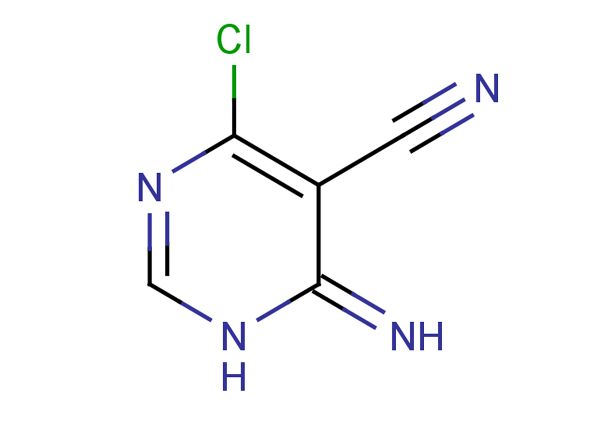 4-chloro-6-imino-1,6-dihydropyrimidine-5-carbonitrile