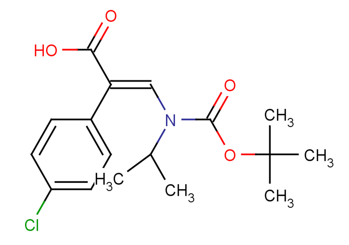 (2E)-3-{[(tert-butoxy)carbonyl](propan-2-yl)amino}-2-(4-chlorophenyl)prop-2-enoic acid