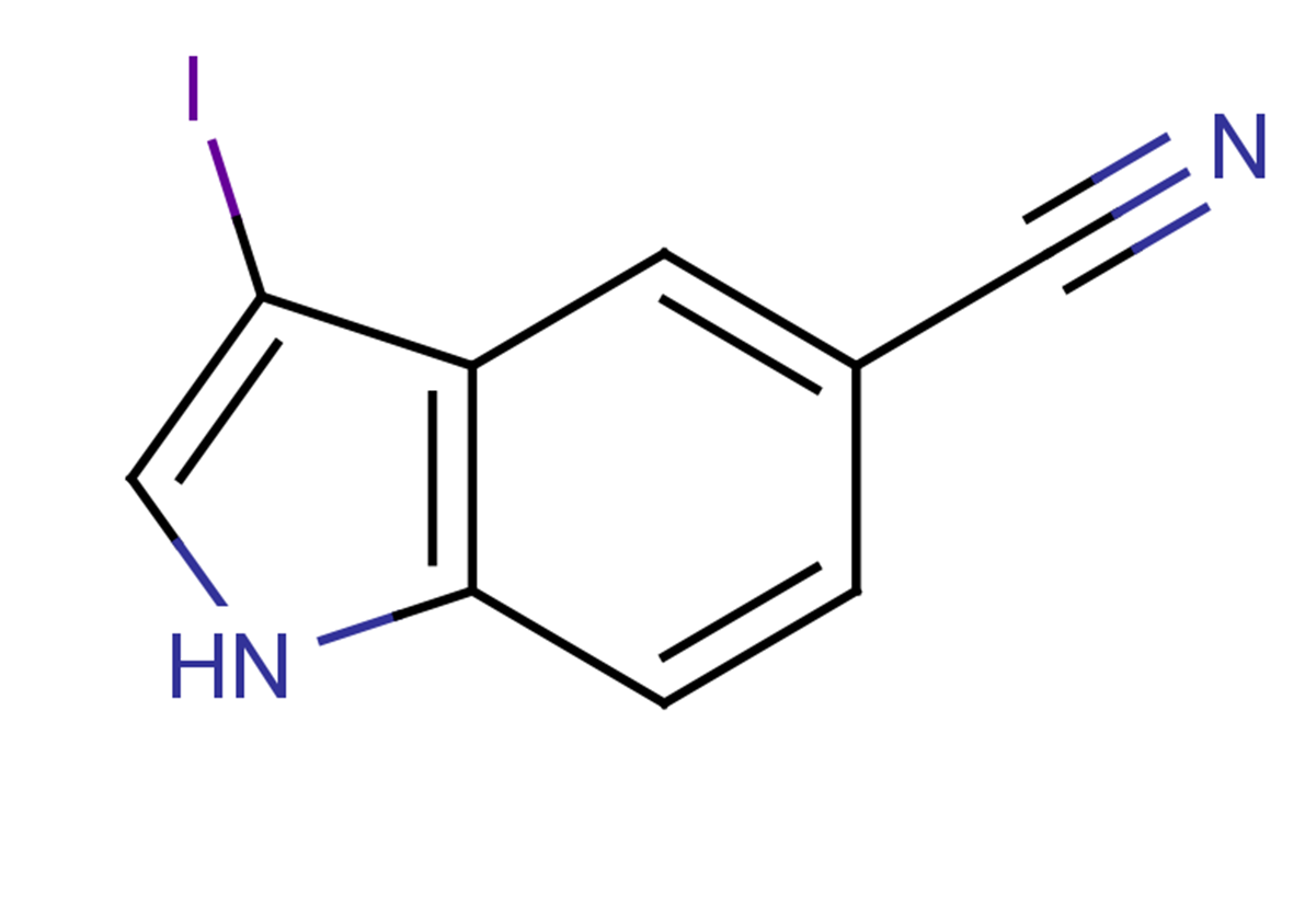 3-iodo-1H-indole-5-carbonitrile