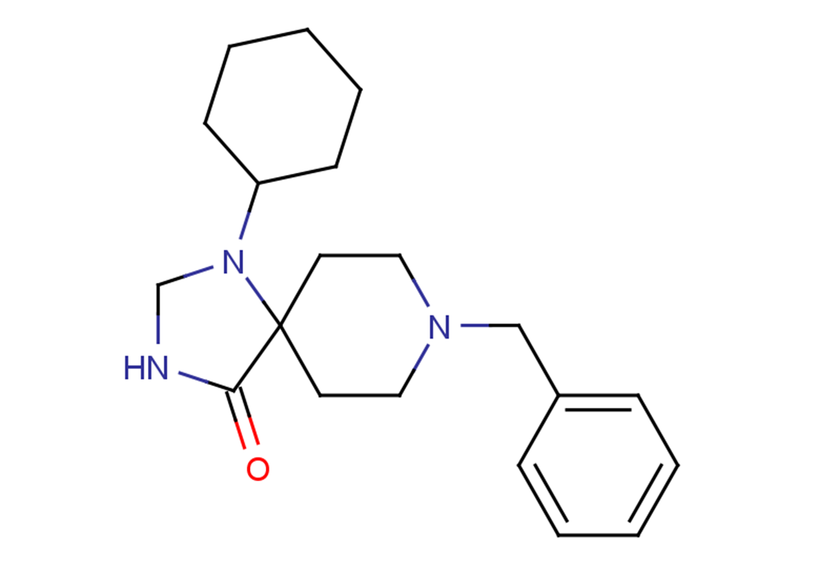 8-benzyl-1-cyclohexyl-1,3,8-triazaspiro[4.5]decan-4-one
