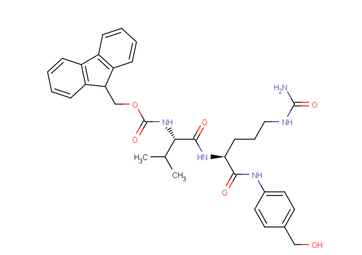 9H-fluoren-9-ylmethyl N-[(1S)-1-{[(1S)-4-(carbamoylamino)-1-{[4-(hydroxymethyl)phenyl]carbamoyl}butyl]carbamoyl}-2-methylpropyl]carbamate