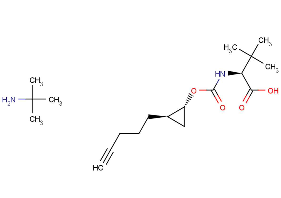 (2S)-3,3-dimethyl-2-({[(1R,2R)-2-(pent-4-yn-1-yl)cyclopropoxy]carbonyl}amino)butanoic acid; 2-methylpropan-2-amine