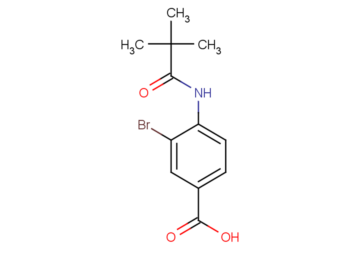 3-bromo-4-(2,2-dimethylpropanamido)benzoic acid