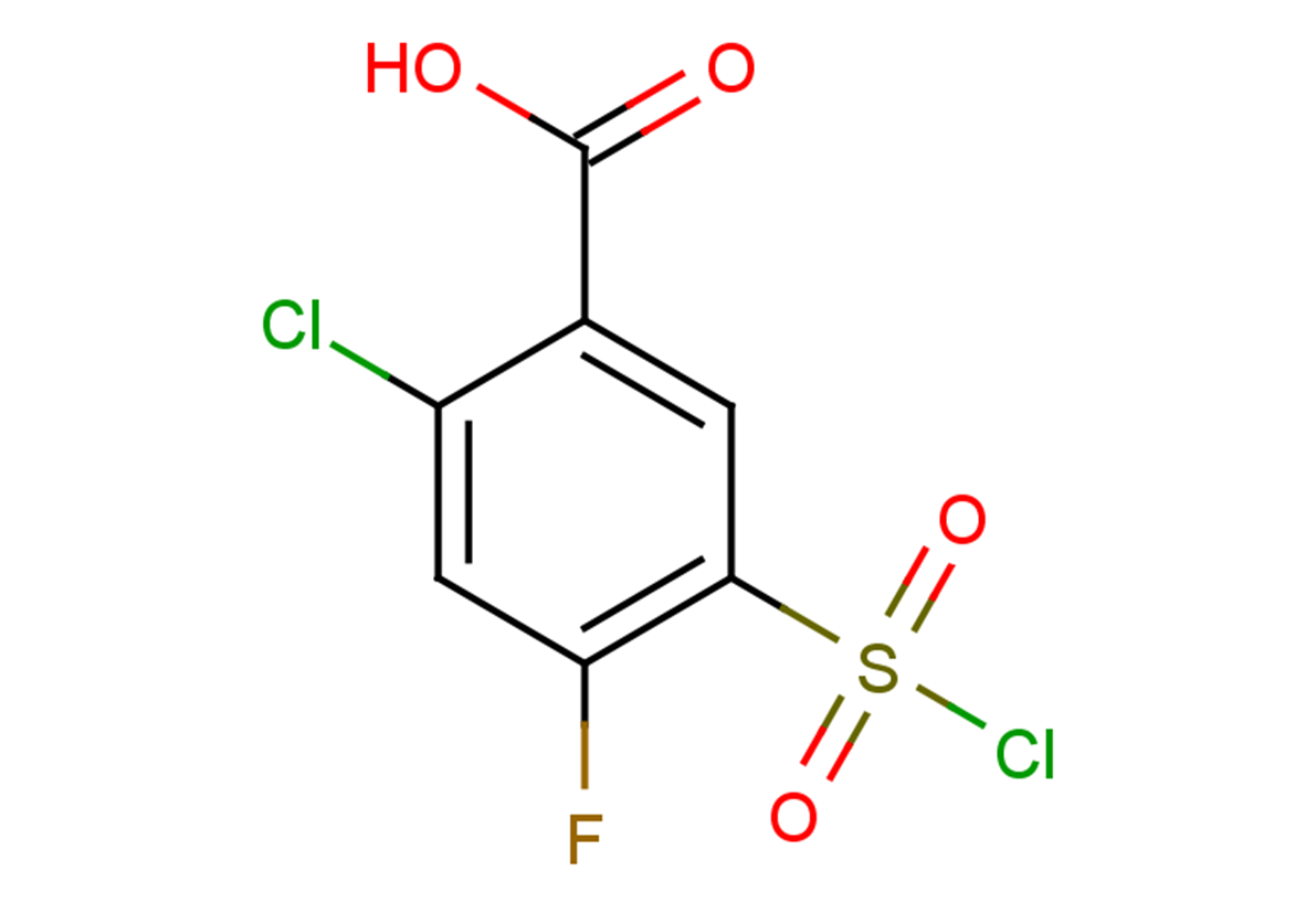 2-chloro-5-(chlorosulfonyl)-4-fluorobenzoic acid