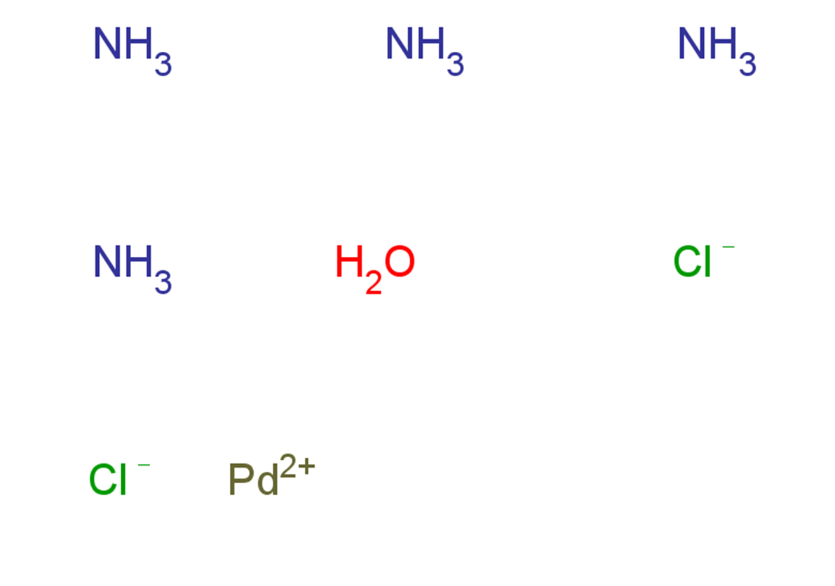 palladium(2+) ion tetraamine hydrate dichloride