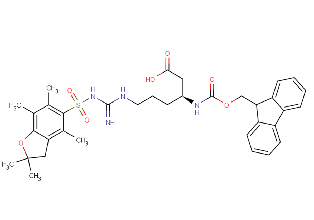 (3S)-3-{[(9H-fluoren-9-ylmethoxy)carbonyl]amino}-6-[1-(2,2,4,6,7-pentamethyl-2,3-dihydro-1-benzofuran-5-sulfonyl)carbamimidamido]hexanoic acid