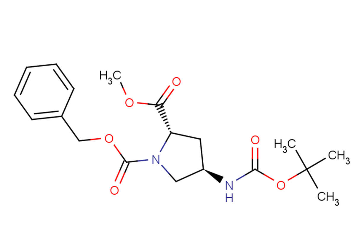 1-benzyl 2-methyl (2S,4R)-4-{[(tert-butoxy)carbonyl]amino}pyrrolidine-1,2-dicarboxylate