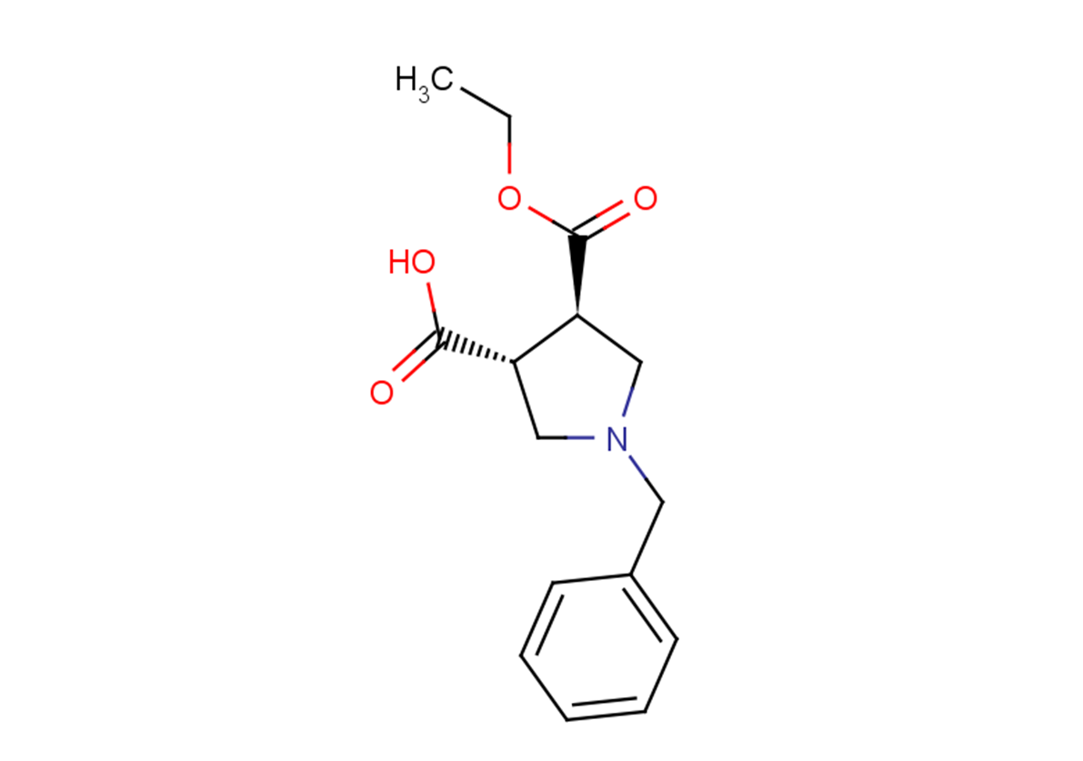 (3R,4R)-1-benzyl-4-(ethoxycarbonyl)pyrrolidine-3-carboxylic acid