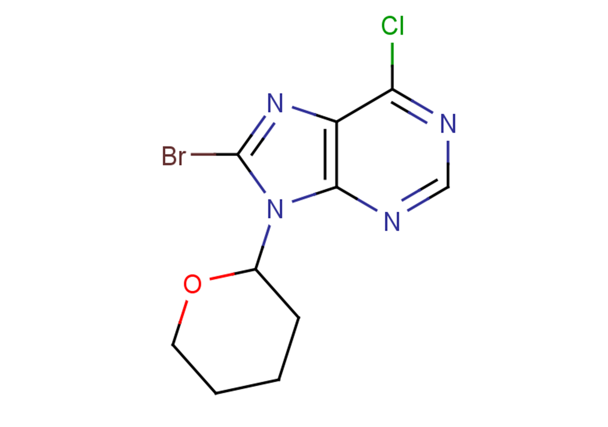 8-bromo-6-chloro-9-(oxan-2-yl)-9H-purine