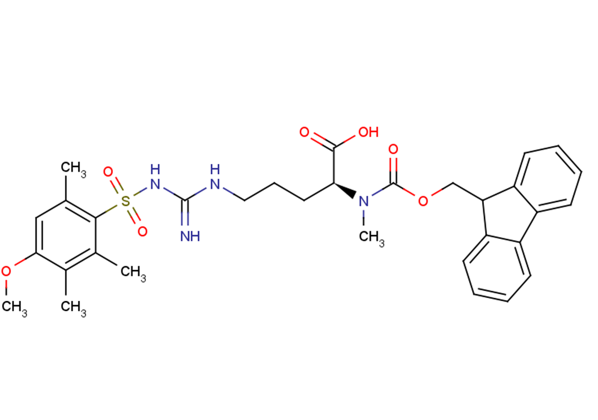 (2S)-2-{[(9H-fluoren-9-ylmethoxy)carbonyl](methyl)amino}-5-{3-[(4-methoxy-2,3,6-trimethylbenzene)sulfonyl]carbamimidamido}pentanoic acid
