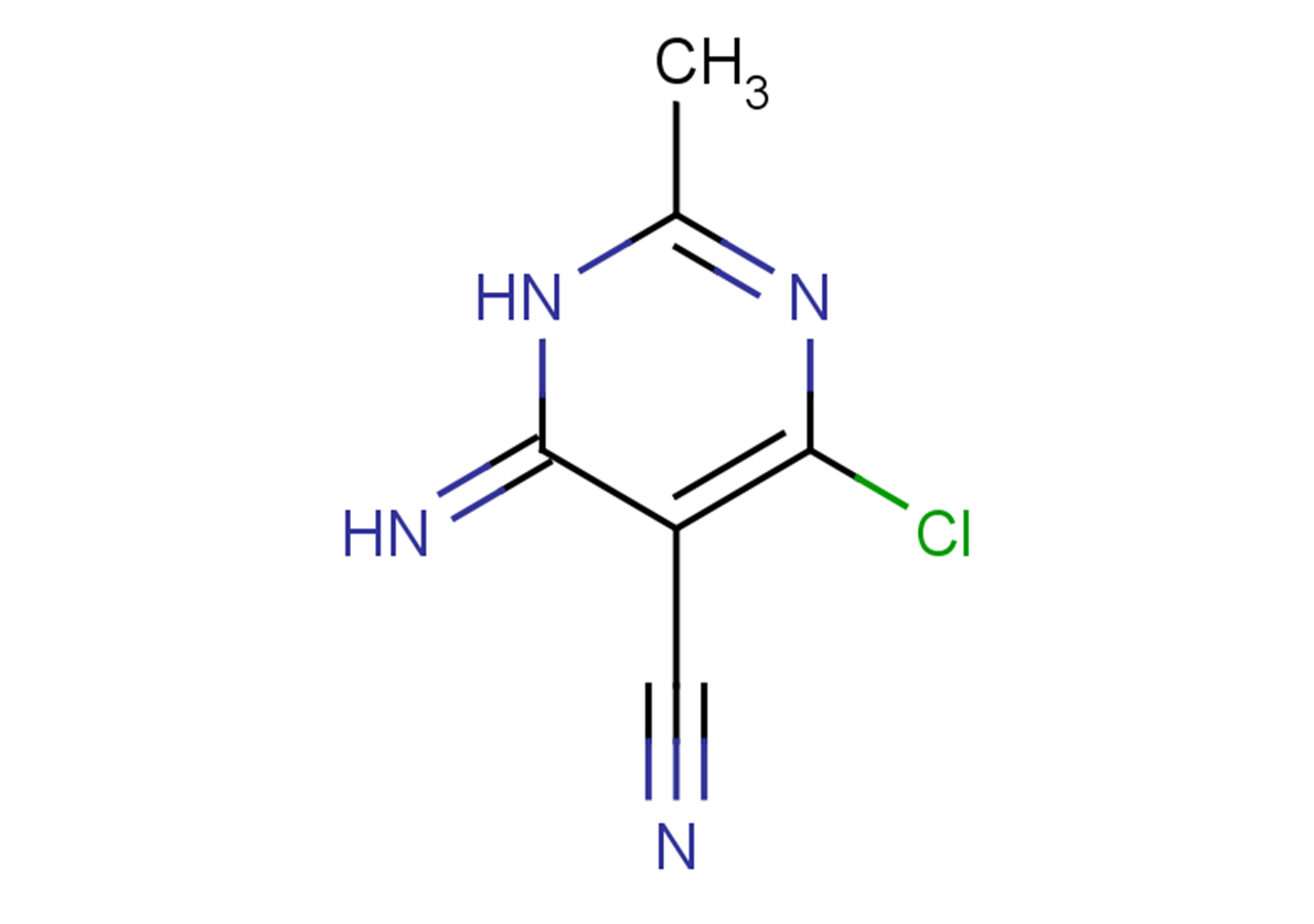 4-chloro-6-imino-2-methyl-1,6-dihydropyrimidine-5-carbonitrile