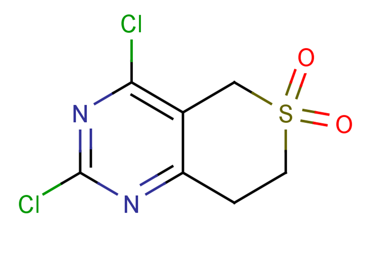 2,4-dichloro-5H,7H,8H-6$l^{6},1,3-thiopyrano[4,3-d]pyrimidine-6,6-dione
