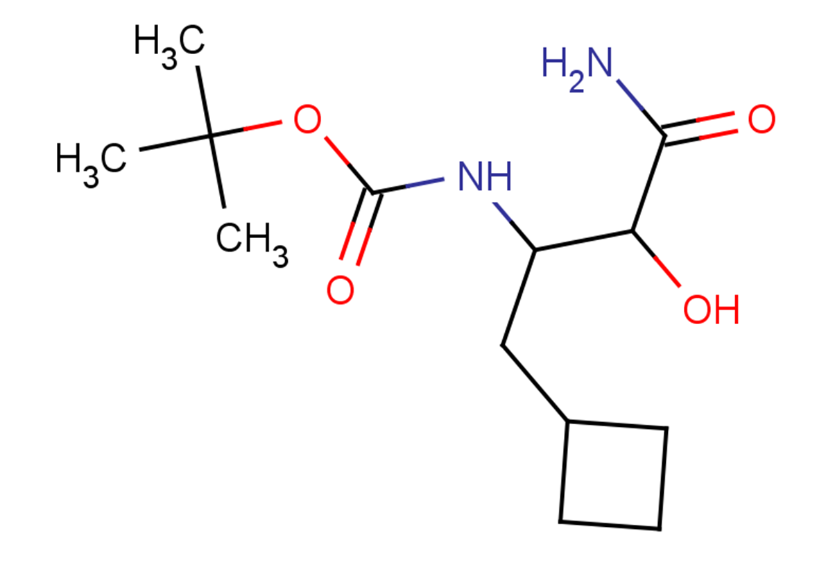 tert-butyl N-(1-carbamoyl-3-cyclobutyl-1-hydroxypropan-2-yl)carbamate
