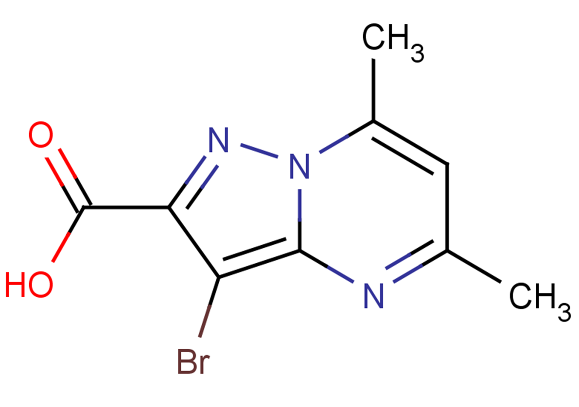 3-bromo-5,7-dimethylpyrazolo[1,5-a]pyrimidine-2-carboxylic acid