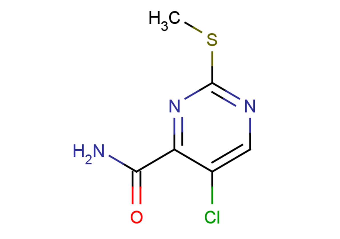 5-chloro-2-(methylsulfanyl)pyrimidine-4-carboxamide
