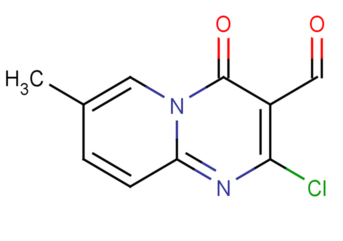 2-chloro-7-methyl-4-oxo-4H-pyrido[1,2-a]pyrimidine-3-carbaldehyde