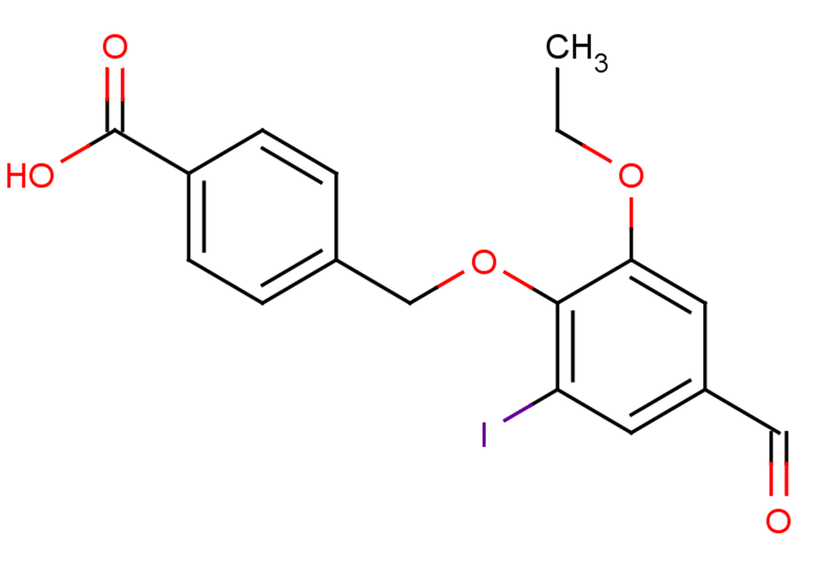 4-(2-ethoxy-4-formyl-6-iodophenoxymethyl)benzoic acid