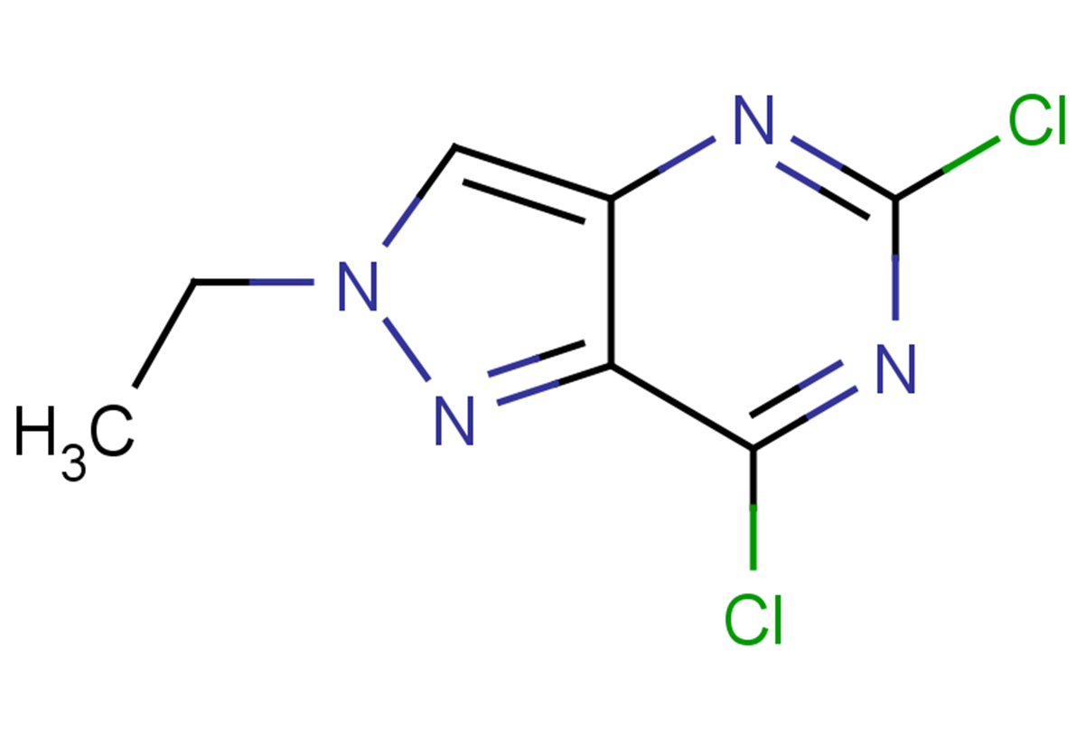 5,7-dichloro-2-ethyl-2H-pyrazolo[4,3-d]pyrimidine