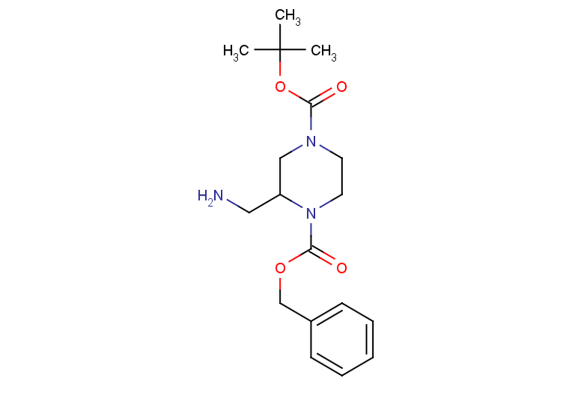 1-benzyl 4-tert-butyl 2-(aminomethyl)piperazine-1,4-dicarboxylate