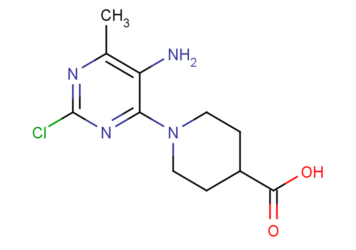 1-(5-amino-2-chloro-6-methylpyrimidin-4-yl)piperidine-4-carboxylic acid