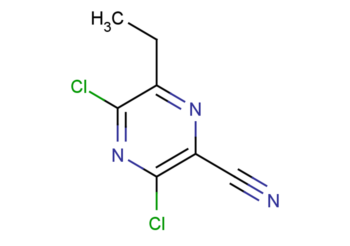 3,5-dichloro-6-ethylpyrazine-2-carbonitrile