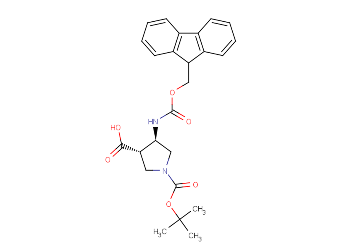 (3S,4R)-1-[(tert-butoxy)carbonyl]-4-{[(9H-fluoren-9-ylmethoxy)carbonyl]amino}pyrrolidine-3-carboxylic acid