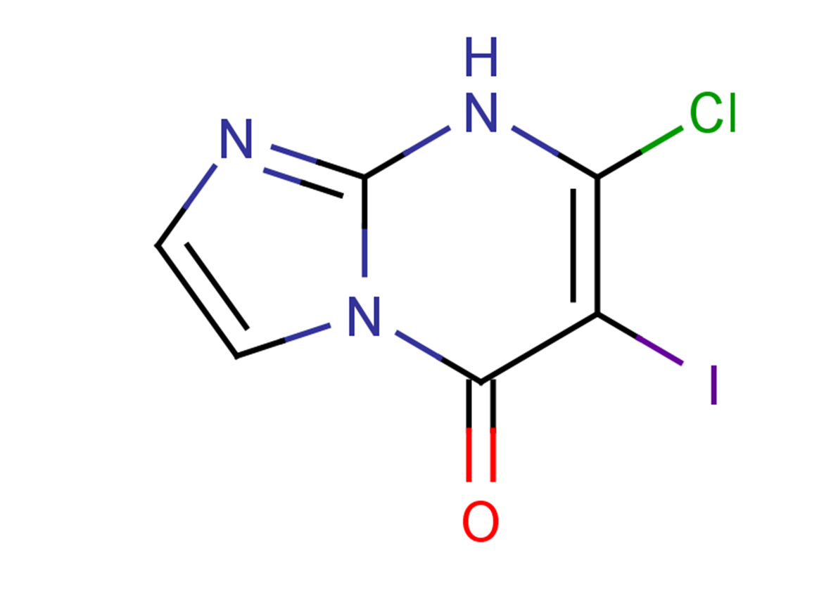 7-chloro-6-iodo-5H,8H-imidazo[1,2-a]pyrimidin-5-one