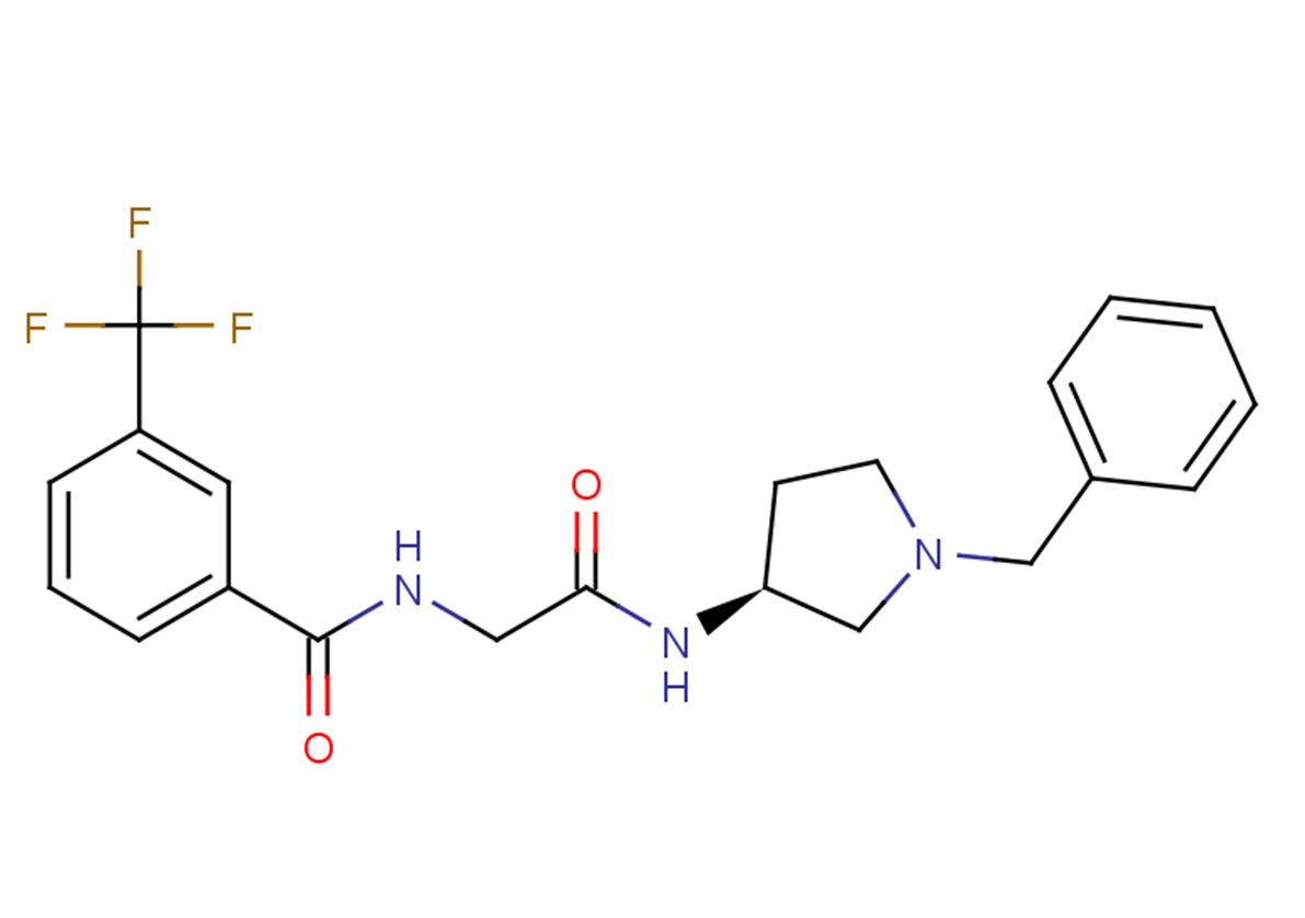 N-[(3S)-1-benzylpyrrolidin-3-yl]-2-{[3-(trifluoromethyl)phenyl]formamido}acetamide
