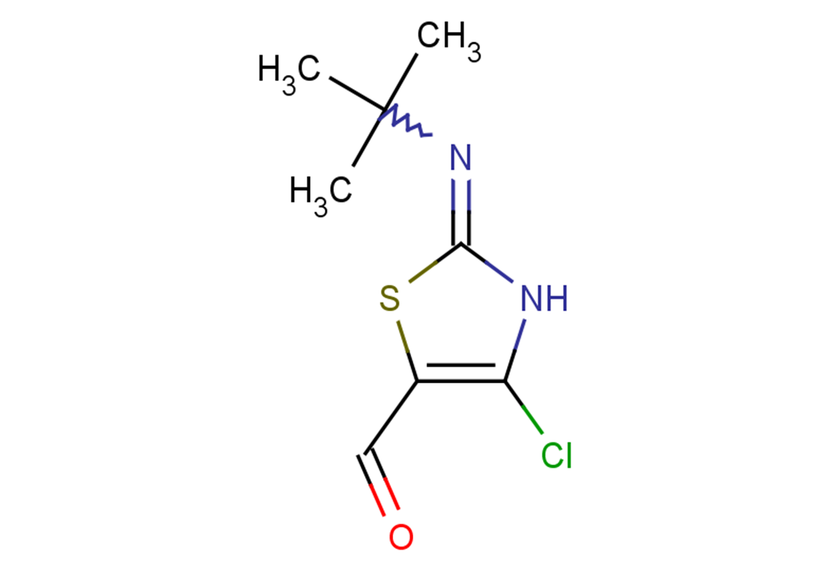 2-(tert-butylimino)-4-chloro-2,3-dihydro-1,3-thiazole-5-carbaldehyde
