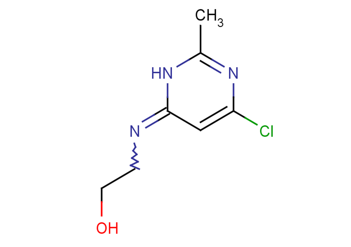 2-[(6-chloro-2-methyl-3,4-dihydropyrimidin-4-ylidene)amino]ethan-1-ol