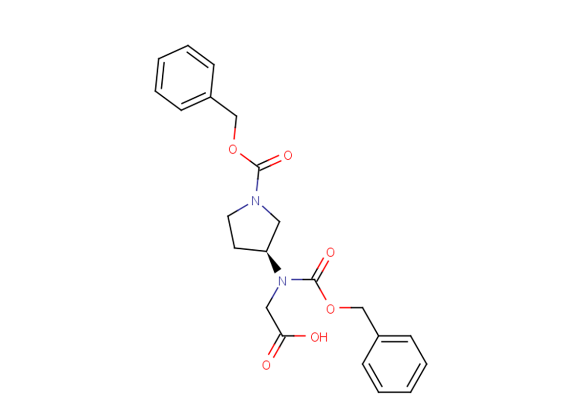2-{[(benzyloxy)carbonyl][(3S)-1-[(benzyloxy)carbonyl]pyrrolidin-3-yl]amino}acetic acid