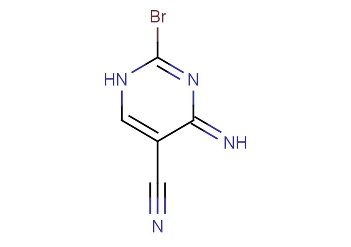 2-bromo-4-imino-1,4-dihydropyrimidine-5-carbonitrile
